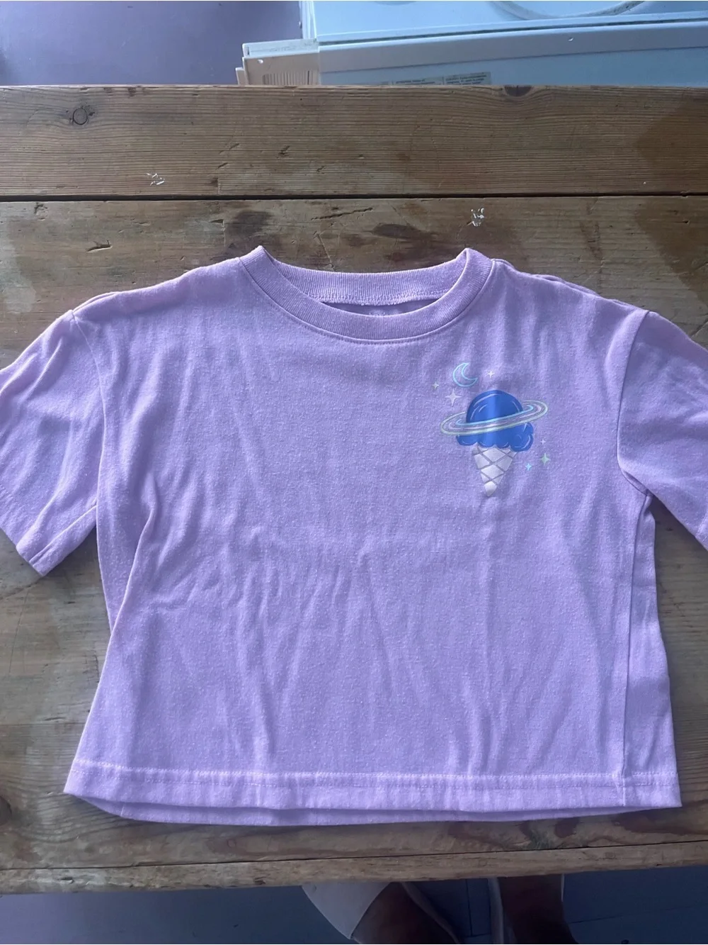 Carter's Lavender Tee with Blue Planet Ice Cream Graphic